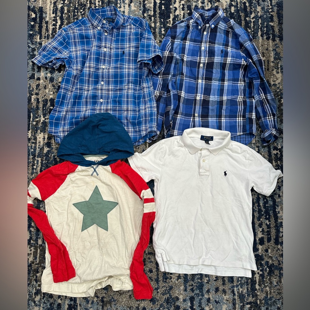 4 boys shirts by Ralph Lauren Polo & BODEN